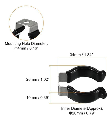 N 8 Piezas De Soporte De Clip De Acero Inoxidable Para