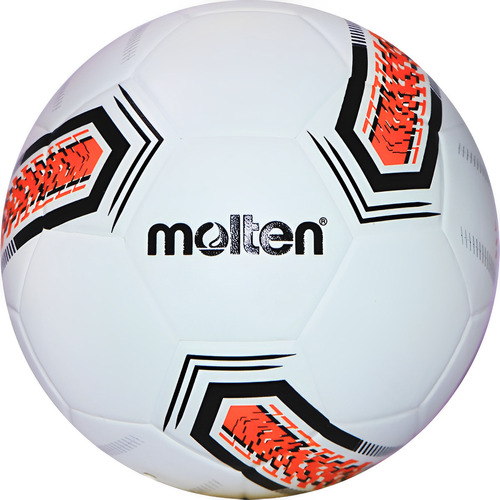Balón Futbol Molten F5y1400 #5 Laminado Color Blanco/naranja