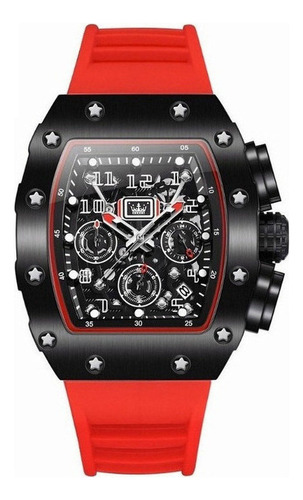 Reloj Casual Con Cronógrafo Tipo Esqueleto Mini Focus 3608