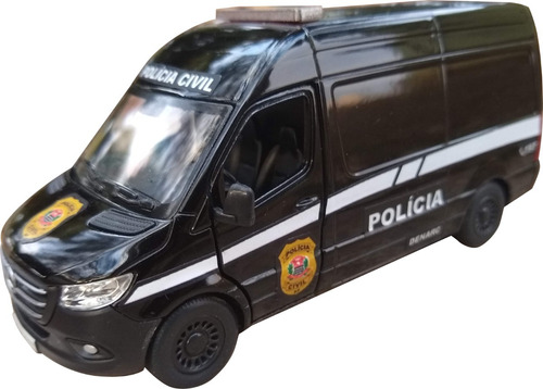 Miniatura Viatura Van Polícia Civil Pc Sp 