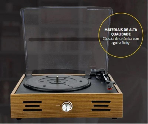 Vitrola Toca Discos Pulse Retrô Sp365 Perkins Turntable