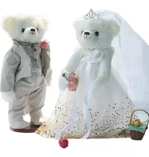 Osos Novios Peluches Amor Regalo Boda 35cm