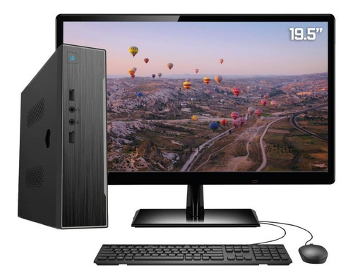 Imagem 1 de 5 de Pc Completo Monitor Intel Dual Core 4gb + Ssd Windows 10 Pro