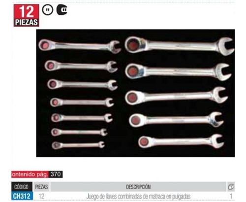 Juego De Llaves Combinadas De Matraca Pulgadas Urrea Kit