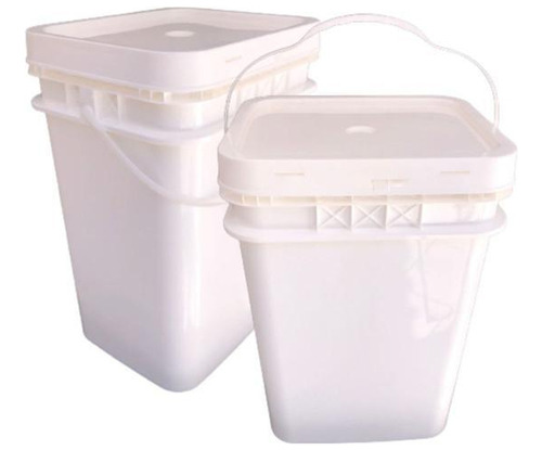 Pote para alimentos Nastripack Balde hermético para mantimentos 20l retangular 20L branco