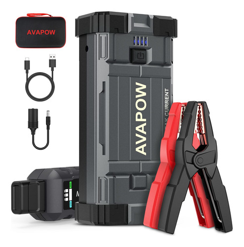 Batería De Coche Jump Starter Avapow A28 3000a Peak 12 V Lit