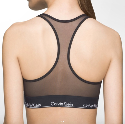 Top Negro Transparente Calvin Klein Nuevo