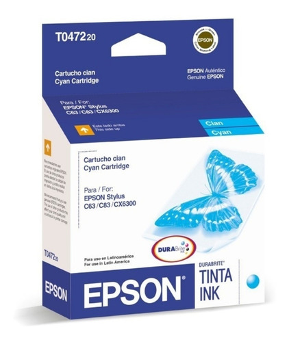 Cartucho Epson T047 Cyan T047220 - C63 83 65 Cx3500 Cx4500