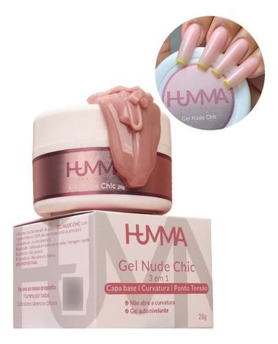 Kit Unha De Gel Humma Completo Nail Designer Gel E Blindagem