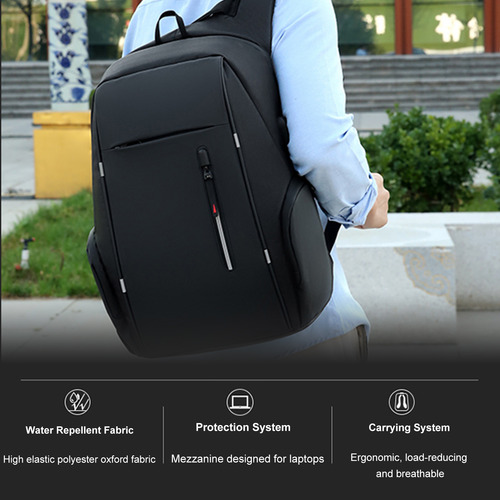 Mochila Portátil Para Portátil De 17 Pulgadas Con Puerto Usb