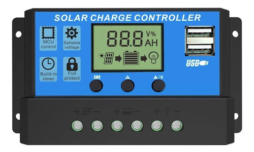 Regulador De Carga Solar Digital Controlador De Carga 30a