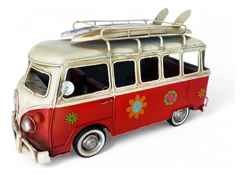 Auto A Escala, Kombi De Colección Decoración Vintage Fierro