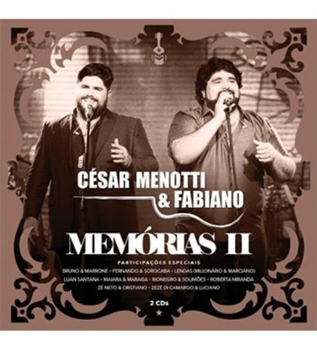 Cd Duplo Lacrado César Menotti & Fabiano Memórias 2 Original