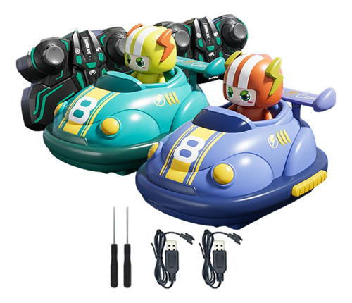 * 2x Coche De Control Remoto Rc Coche De Dibujos Animados