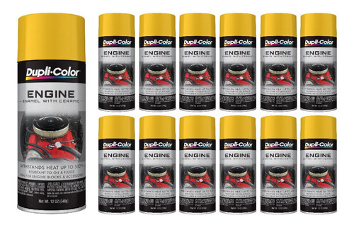 Paq 12 Pinturas Color Amarillo Alta Temperatura Con Resina