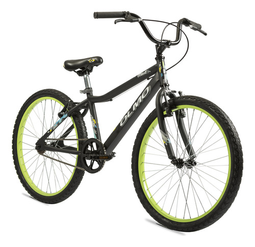 Mountain bike infantil Olmo Infantiles Mint  2020 R24 frenos v-brakes color negro mate/celeste/verde  