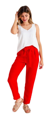 Pantalon Delicado Con Lazo De Crep Talles M L Xl Xxl Ky