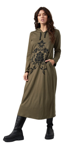 Vestido Largo De Algodon Daumier - V4502 Mujer Prussia