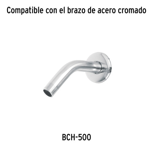 Kit Regadera Redonda Foset + Manerales Fleximatic Y Brazo 14