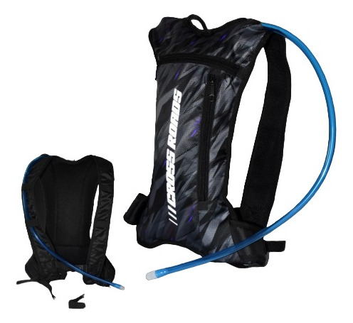 Mochila Hidratante Cross Roads Bici Moto Enduro Con Bolsa