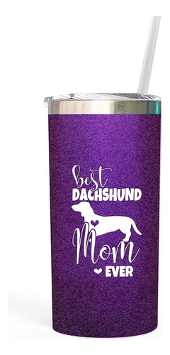 Best Dachshund Mom Ever Water Bottle Tumbler With Lid And St