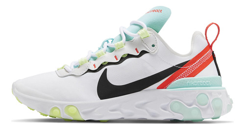 Zapatillas Nike React Element 55 White Black Db5926_101   