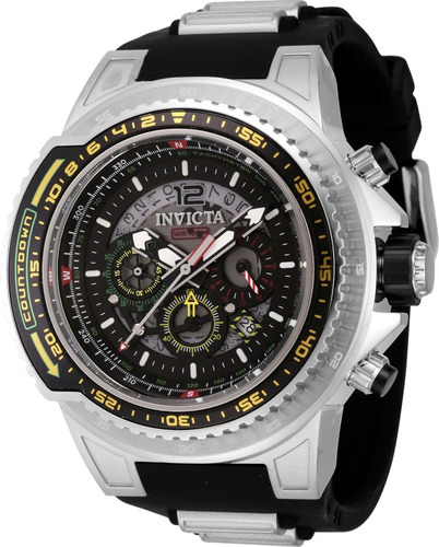 Reloj Para Hombres Invicta Aviator 44339 Negro, Acero