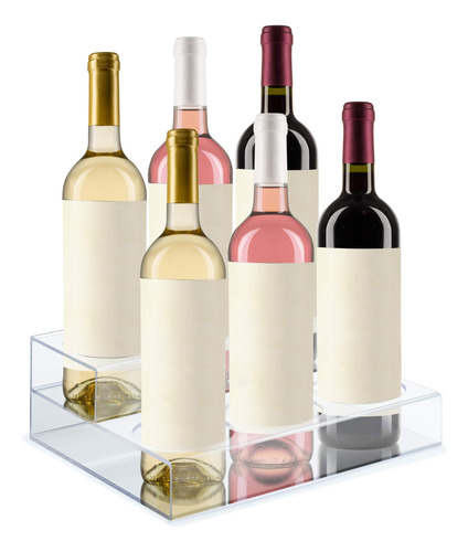 Soporte Para Botellas De Vino Acrilico Transparente Y Estant