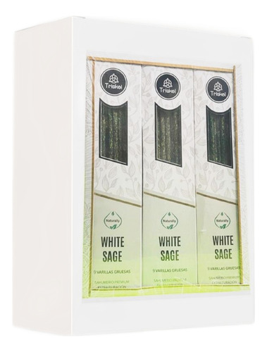 Sahumerios Triskel Premium Extra Duración X12 Unidades Fragancia White Sage