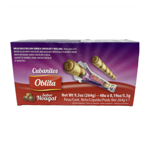 Imagen 1 de 1 de Cubanito Nougat Oblita X48u