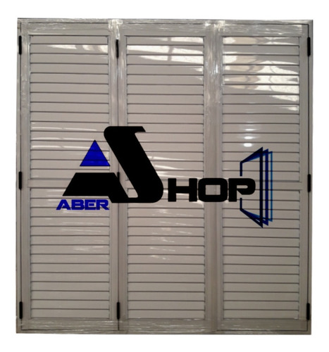 Imagen 2 de 8 de Postigon Aluminio 200x200 De Abrir 3 Hojas Abershop