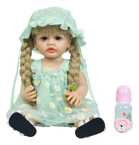 Bebe Reborn Menina Boneca 100% Silicone - Luna Loira - 10x