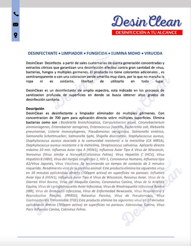 Desinfectante Limpiador Multisuperficies Paq2 No Tóxico Bio