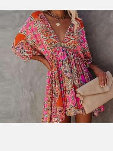 Vestido Mujer Civil Casamiento Verano Playa Boho Moda 