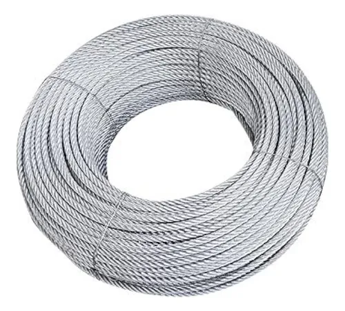 Cable De Acero Galvanizado 6mm X 100mts - 6 X 19 Alma Textil