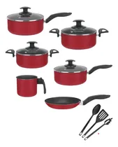 Comprar Conjunto De Panela 6 Pçs Teflon Antiaderente Tampas De Vidro