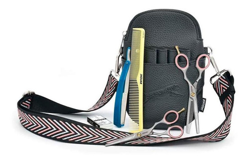 Imagen 7 de 10 de Set Tijeras Jaguar Good Vibes Relax Filo Navaja 5.5 Bolso
