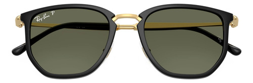 Lentes De Sol Ray-ban Icónicos Polarizados Rb4451 630658 50 Único Negro Verde Oscuro Negro Dorado