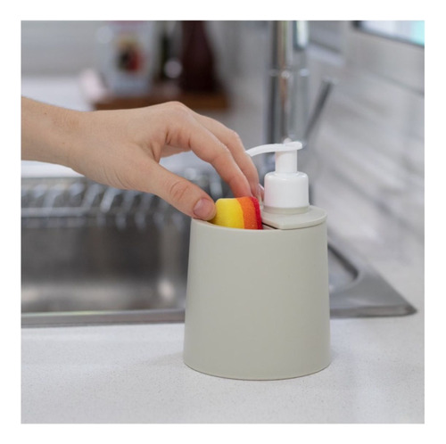 Dispenser De Detergente Con Porta Cepillo Multiuso Premium