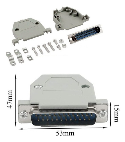 Conector Para Armar Cable Puerto Lpt Paralelo Db25 Macho