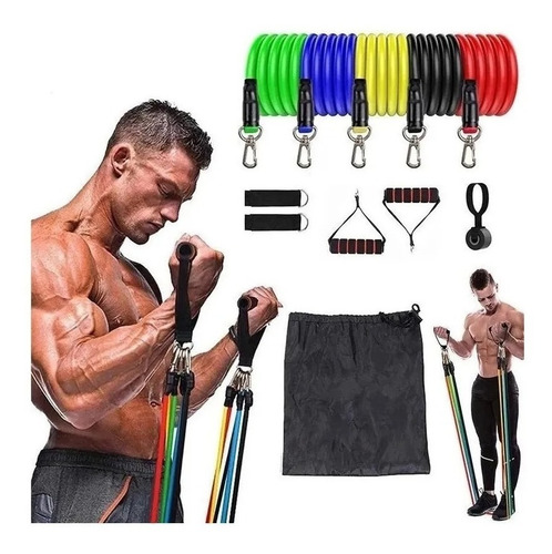 Ligas Elásticas De Resistencia Ejercicio Gym Casa Kit 11 Pzs