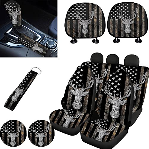 Fkelyi Camo Deer Hunting Car Seat Covers Set Para Frontular