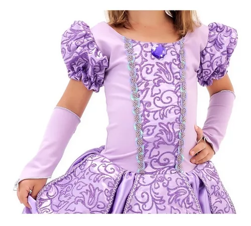 Vestido Festa Fantasia De Luxo Princesa Sofia Luva e Coroa - Desapegos de  Roupas quase novas ou nunca usadas para bebês, crianças e mamães. 396930