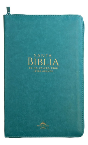 Biblia Rv60 Manual Con Cierre Índice Imitación Piel Turquesa