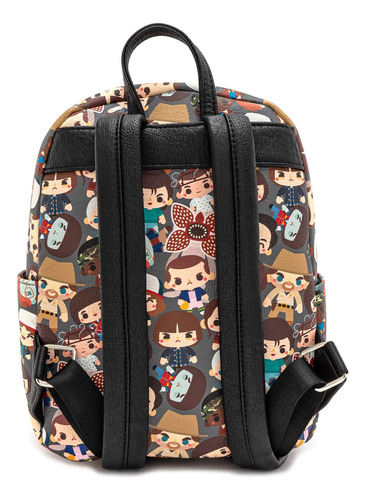 Mini Mochila Con Estampado Integral De Chibi Y Personajes De