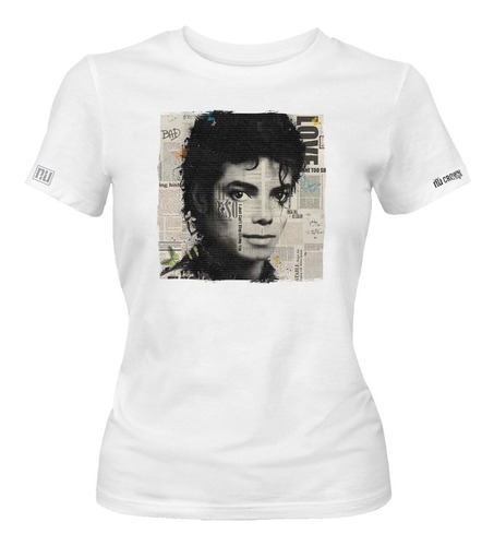Camiseta Michael Jackson Pop Ilustración Periódico Idk 