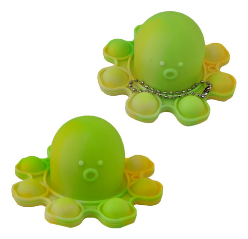 Kit de llaveros Pop It Octopus de Fidget Toy, 2 unidades, alivia el estrés