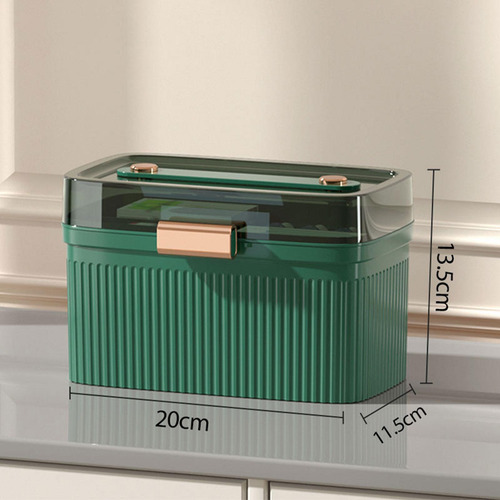 Caja Organizadora De , Contenedor Portátil Verde Oscuro