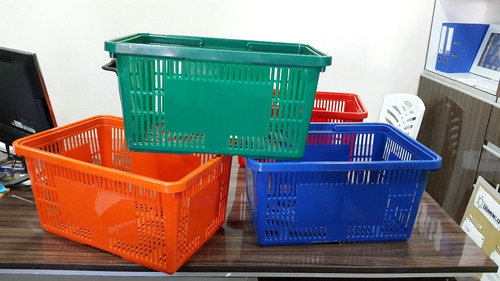 Cesta Para Mercado Con Asa Plástica