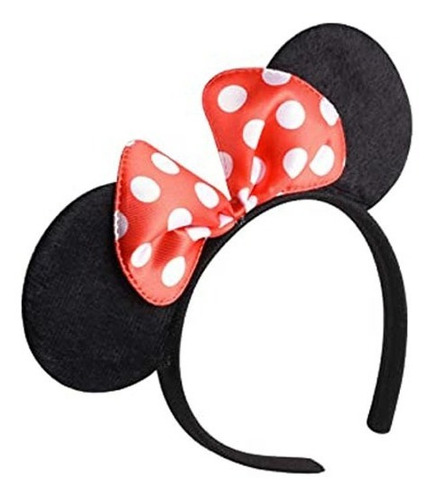 Orejas Mimi Minnie Ratón Mouse Fiesta Disfraz Infantil Niñas Color Rojo